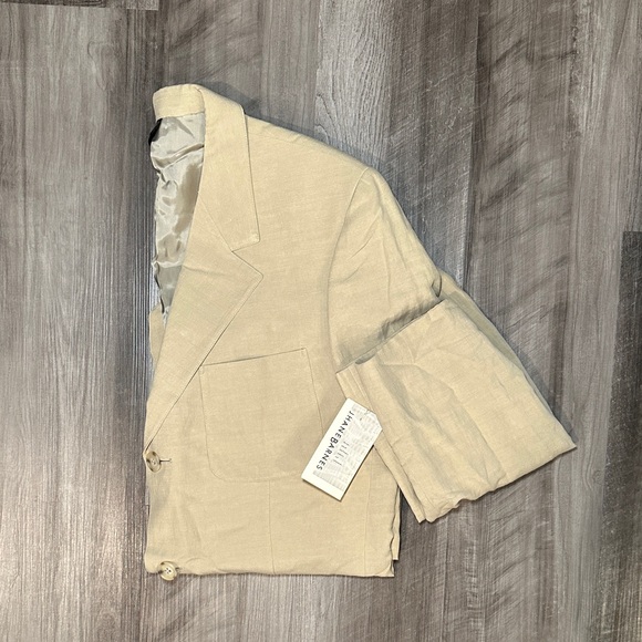 Jhane Barnes Silk Linen Blend Three Button Sport Coat - 40